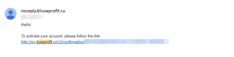 confirmation letter