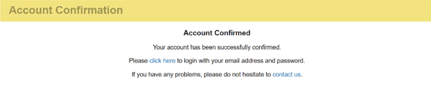 message saying that your account has been confirmed on adf.ly