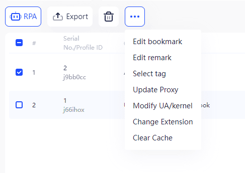 profile automation window