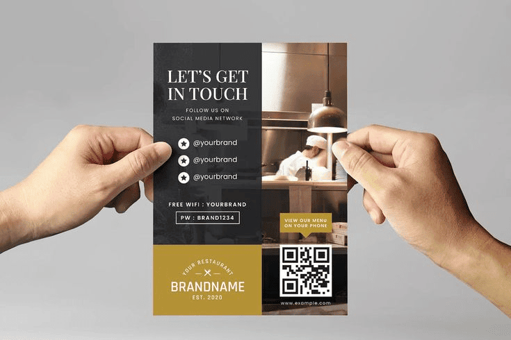 example of a flyer with a QR code