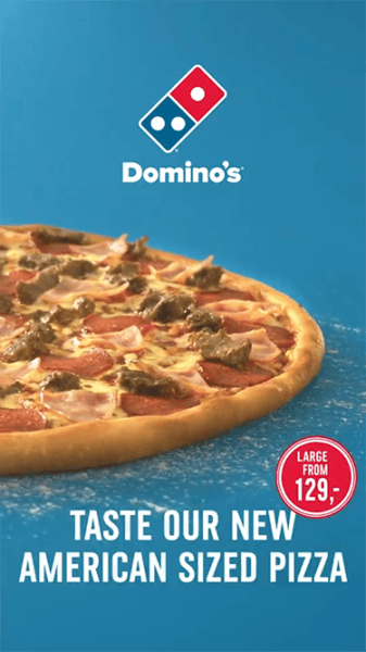example of a domino's pizza campaign on snapchat