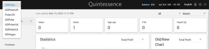 tracking links tab
