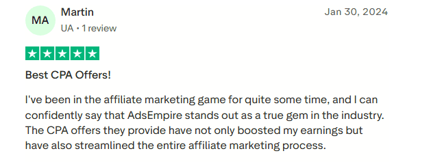 another review of an affiliate