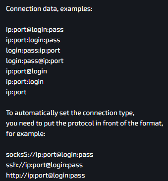 proxies input