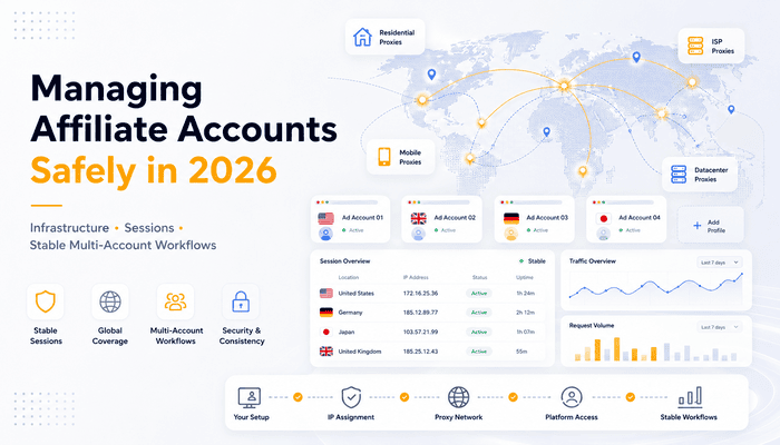Managing Affiliate Accounts Safely in 2026 - Infrastructure, IP Management, and Stable Account Operations